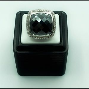 David Yurman Hematite Diamond Sterling Ring